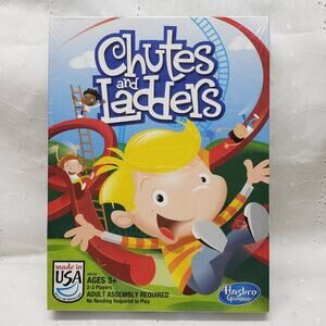 Chutes and Ladders Board Game Hasbro Sealed NOS Ages 3+ Educational Party Gift